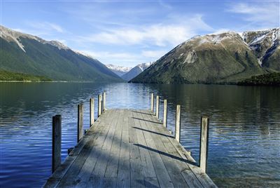 Neuseeland Nelson Lakes National Park Bootssteg
